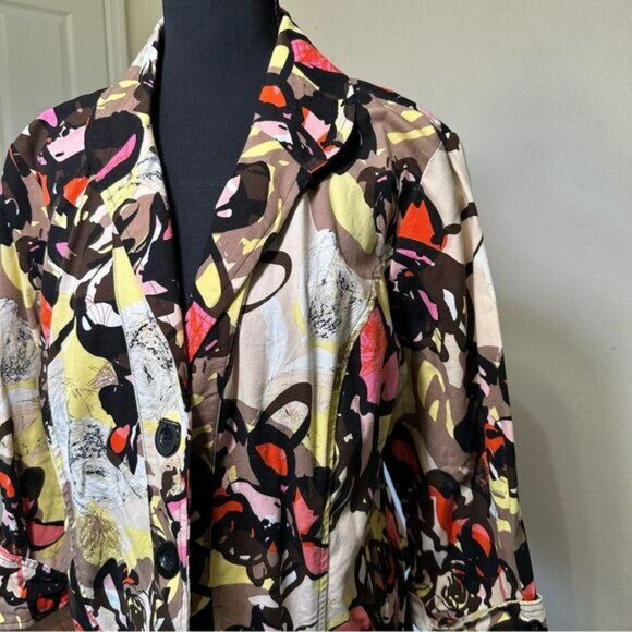 RQT Abstract Print Lightweight Jacket XL - Picture 1 of 7
